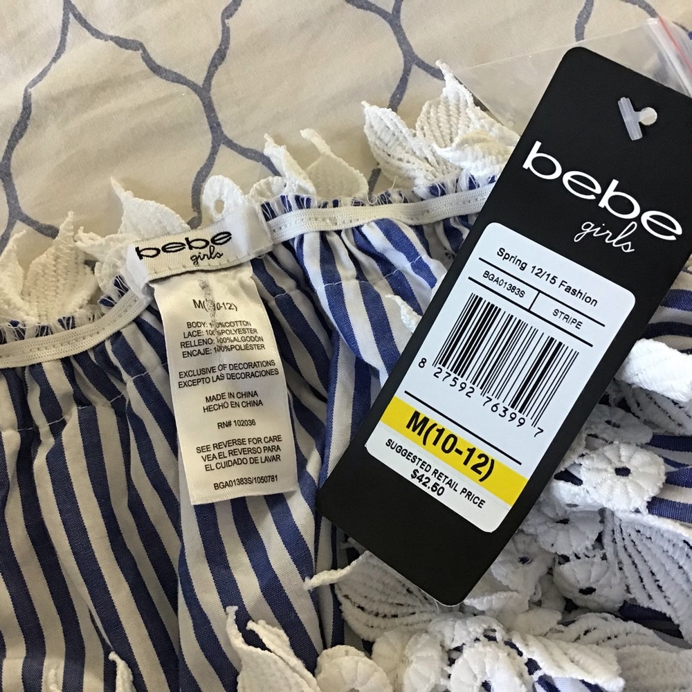 ♥️3x$20 - Bebe Girls Off-Shoulder Top - Picture 7 of 8